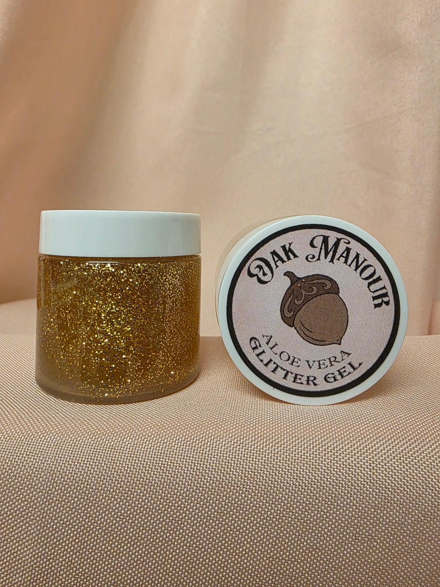 Pure Aloe Body Glitter Gel, Scented, Gold - 2 oz