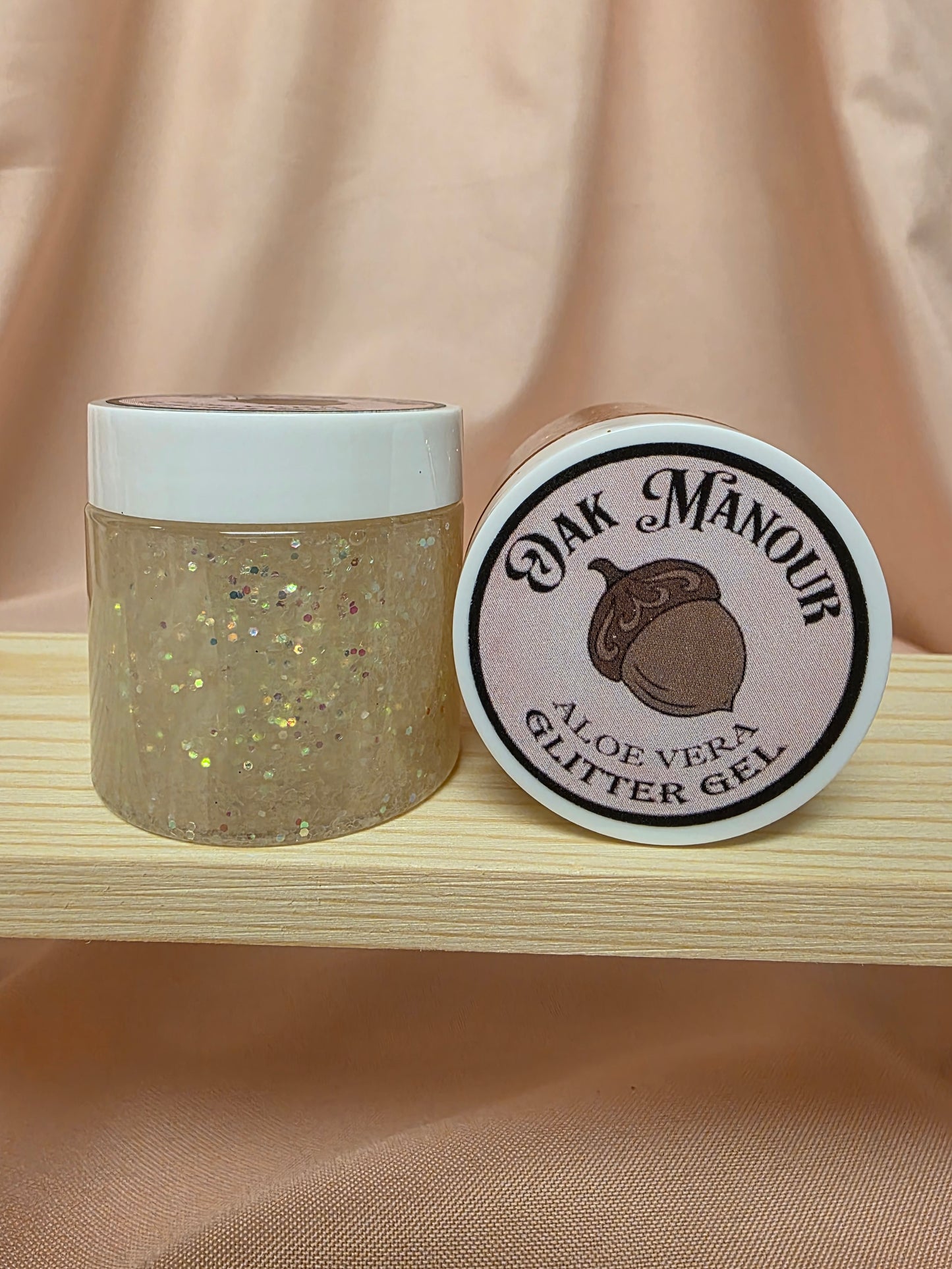 Pure Aloe Body Glitter Gel, Scented, Iridescent White - 2 oz